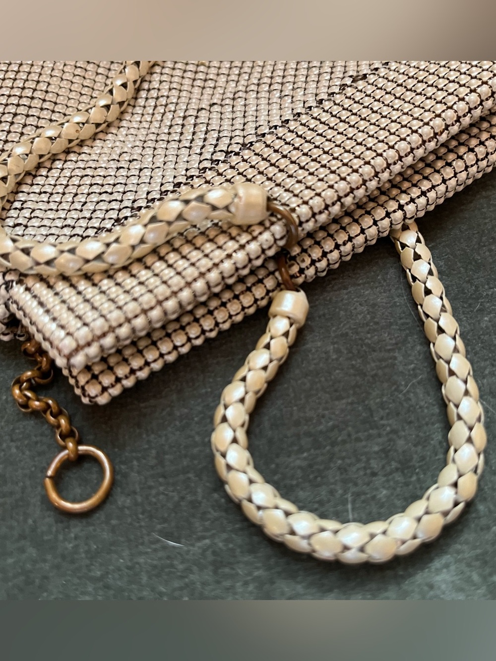 VTG Whiting & Davis Mesh Metal Bag Purse Clutch